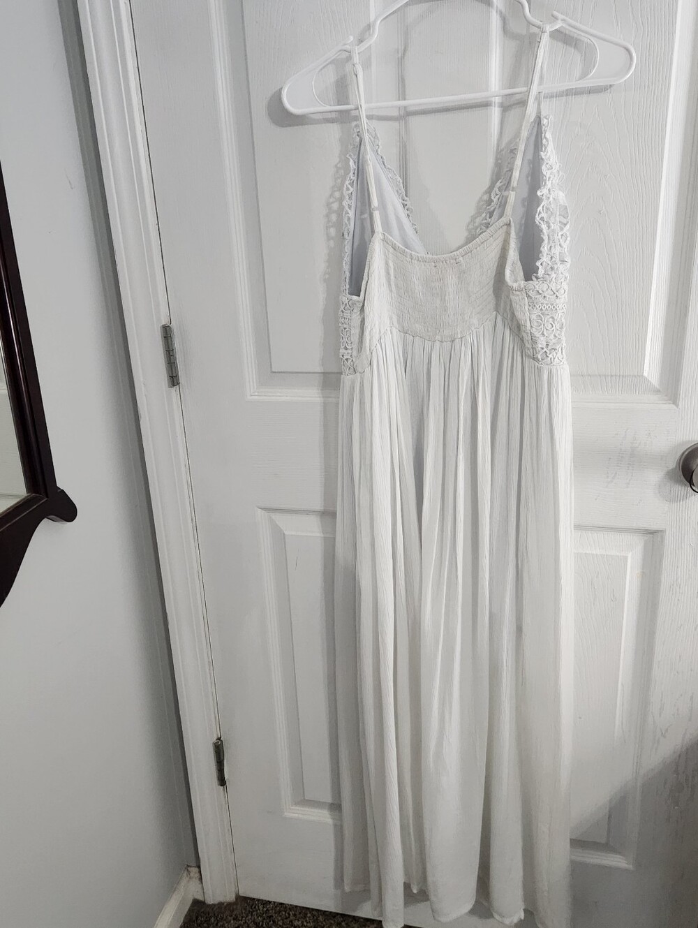 White crochet top LG midi dress ethereal goddess fairy edwardian boho feminine - Picture 11 of 12